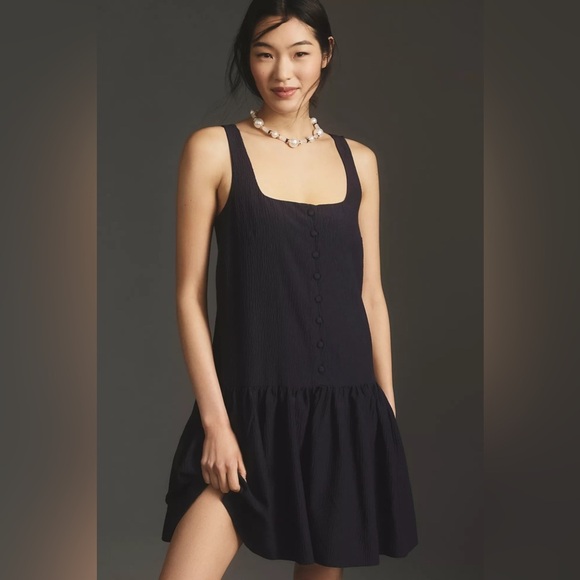 Anthropologie Dresses & Skirts - NWT By Anthropologie Square-Neck Seersucker Mini Dress